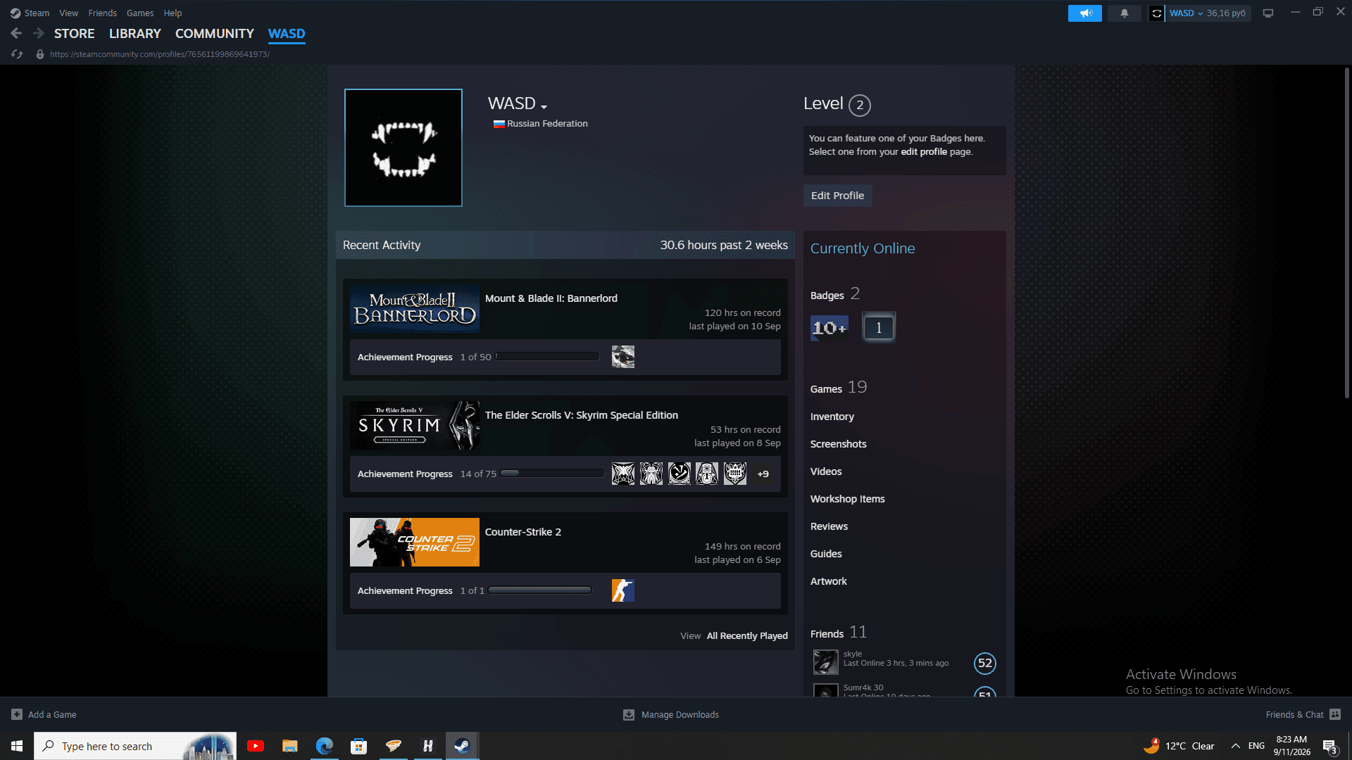 Steam account