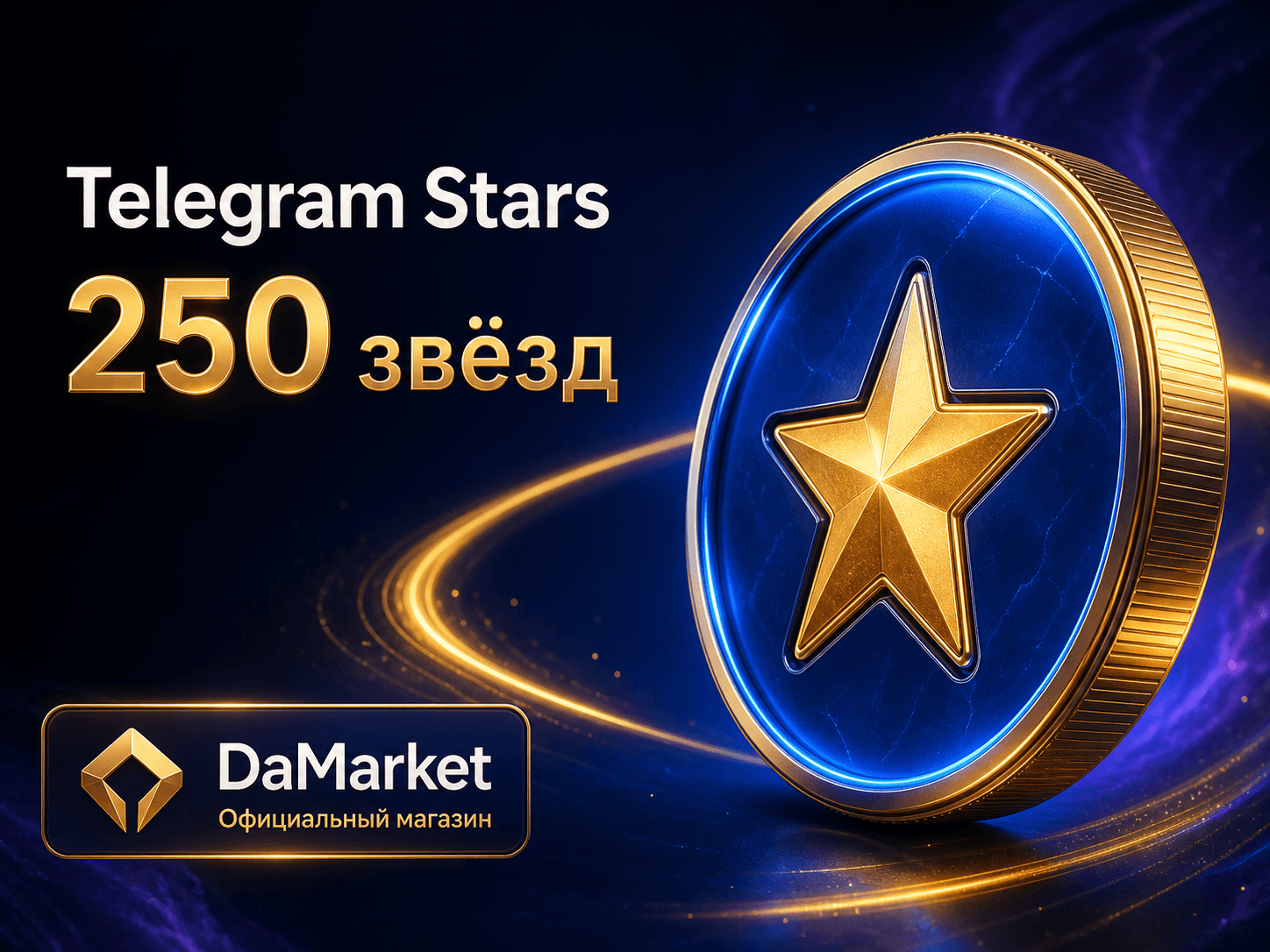 Telegram Stars — 250 звёзд